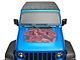 SEC10 Topographical Hood Decal; Red (20-24 Jeep Gladiator JT, Excluding Mojave)