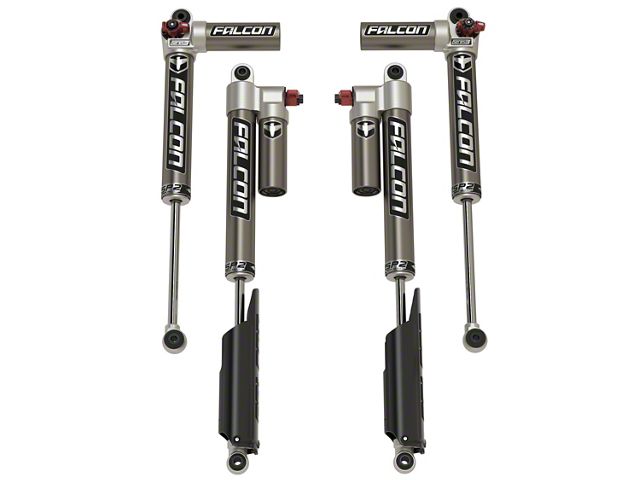 Falcon Shocks SP2 3.3 Fast Adjust Piggyback Front and Rear Shocks for 3.50 to 4.50-Inch Lift (20-24 3.6L Jeep Gladiator JT, Excluding Mojave)