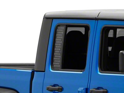SEC10 Small Punched Rear Window Decal; Matte Black (20-24 Jeep Gladiator JT)