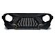 Angry Series Grille with Daytime Running Lights and Turn Signals; Matte Black (20-24 Jeep Gladiator JT)