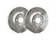 SP Performance Cross-Drilled and Slotted Rotors with Silver ZRC Coated; Rear Pair (20-24 Jeep Gladiator JT)