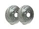 SP Performance Cross-Drilled Rotors with Silver ZRC Coated; Rear Pair (20-24 Jeep Gladiator JT)