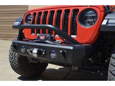 ACE Engineering Expedition Series Front Bumper with Bull Bar; Texturized Black (20-24 Jeep Gladiator JT)