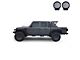 Armour II Roll Bar with 9-Inch Black Round Flood LED Lights and Basket; Black (20-24 Jeep Gladiator JT)