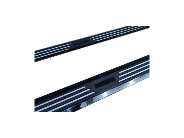 Pinnacle Running Boards; Black and Silver (20-24 Jeep Gladiator JT, Excluding Mojave)