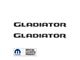 GLADIATOR Hood Graphic; Dark Gray (20-24 Jeep Gladiator JT)