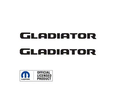 GLADIATOR Hood Graphic; Gloss Black (20-24 Jeep Gladiator JT)