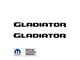 GLADIATOR Hood Graphic; Gloss Black (20-24 Jeep Gladiator JT)