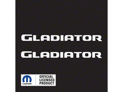 GLADIATOR Hood Graphic; Gloss White (20-24 Jeep Gladiator JT)