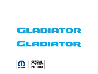 GLADIATOR Hood Graphic; Light Blue (20-24 Jeep Gladiator JT)