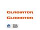 GLADIATOR Hood Graphic; Orange (20-24 Jeep Gladiator JT)