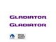 GLADIATOR Hood Graphic; Purple (20-24 Jeep Gladiator JT)