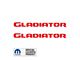 GLADIATOR Hood Graphic; Red (20-24 Jeep Gladiator JT)