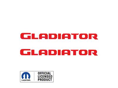 GLADIATOR Hood Graphic; Red (20-24 Jeep Gladiator JT)