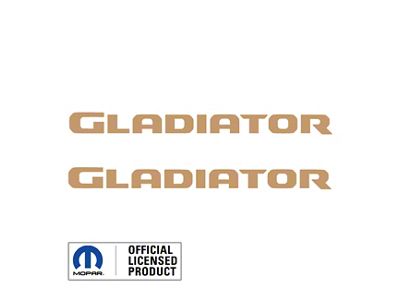 GLADIATOR Hood Graphic; Tan/Beige (20-24 Jeep Gladiator JT)