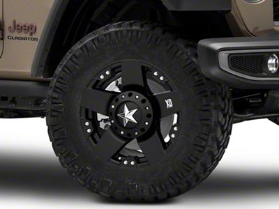 XD Rockstar Matte Black Wheel; 18x9 (20-23 Jeep Gladiator JT)