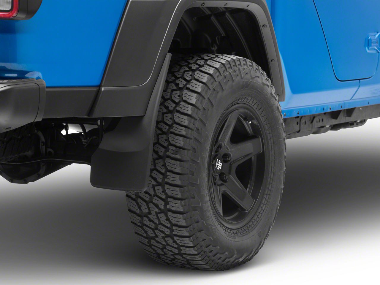 Weathertech Jeep Gladiator No-Drill Mud Flaps; Front and Rear; Black  110097-120113 (20-23 Jeep Gladiator JT Overland, Sport w/o Max Tow Package)  Free Shipping
