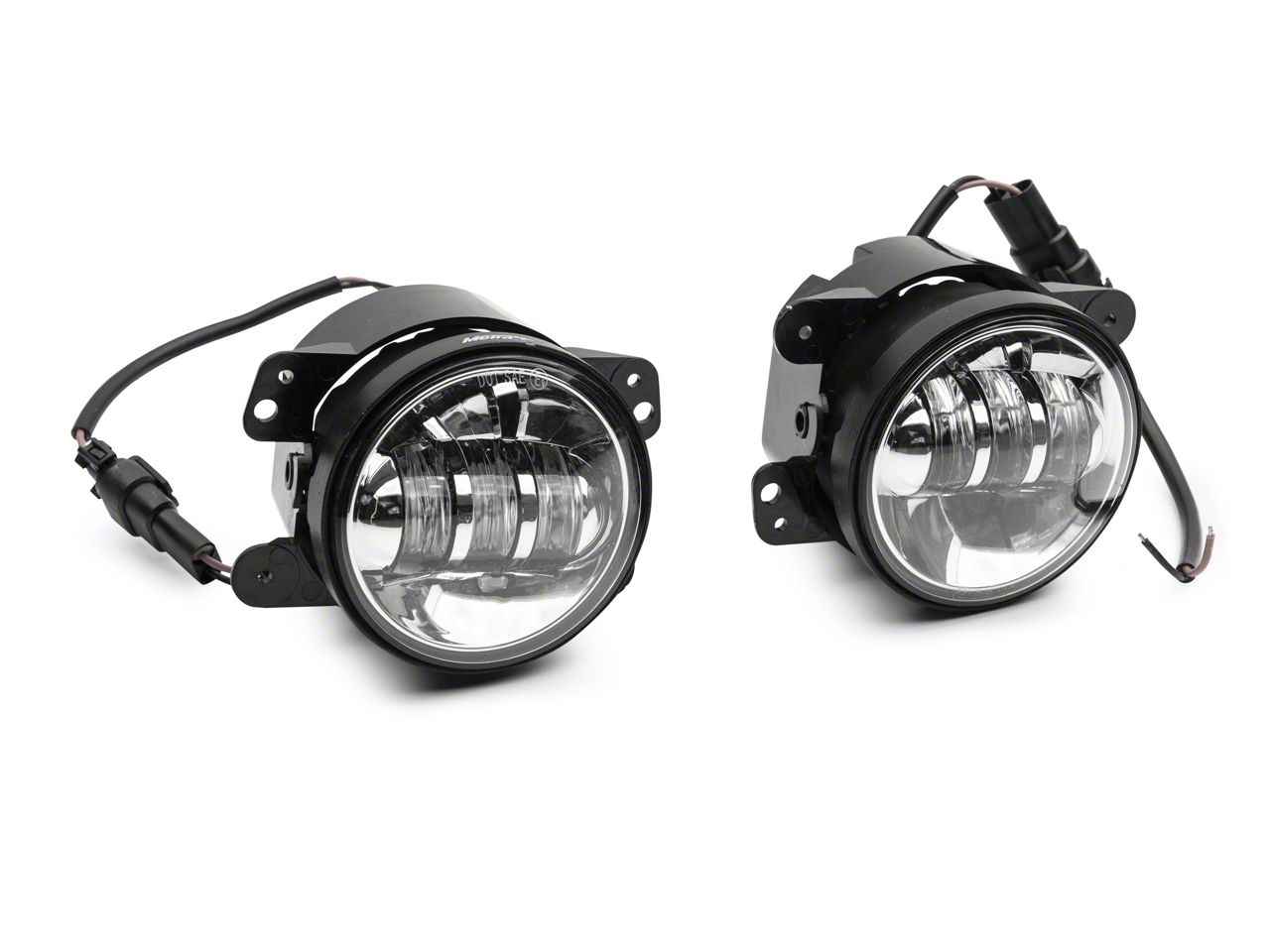 4-Inch LED Fog Lights; Silver (20-23 Jeep Gladiator JT)