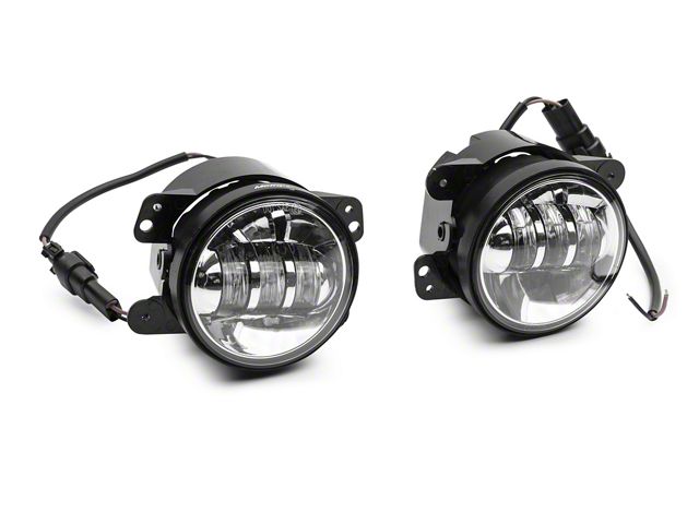 4-Inch LED Fog Lights; Silver (20-24 Jeep Gladiator JT)