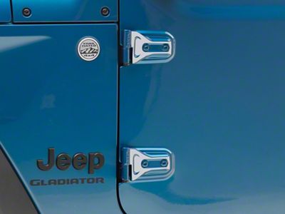 SEC10 Hinge Accent Decal; Silver (20-24 Jeep Gladiator JT)