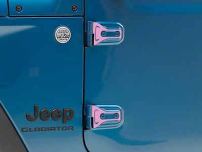SEC10 Hinge Accent Decal; Pink (20-24 Jeep Gladiator JT)
