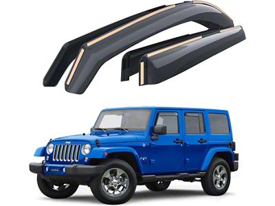 Goodyear Car Accessories Shatterproof in-Channel Window Deflectors (20-24 Jeep Gladiator JT)