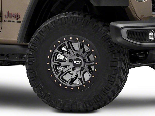 Dirty Life DT-1 Matte Gunmetal Wheel; 17x9 (20-24 Jeep Gladiator JT)