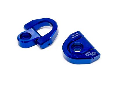 Charvonia Design Billet Tie Down D-Rings; Blue (05-24 Tacoma)