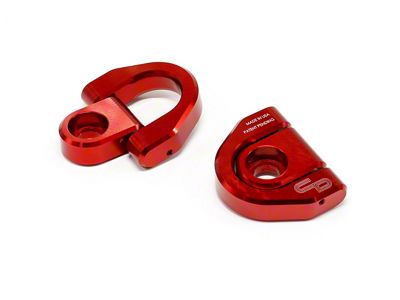 Charvonia Design Billet Tie Down D-Rings; Red (05-24 Tacoma)