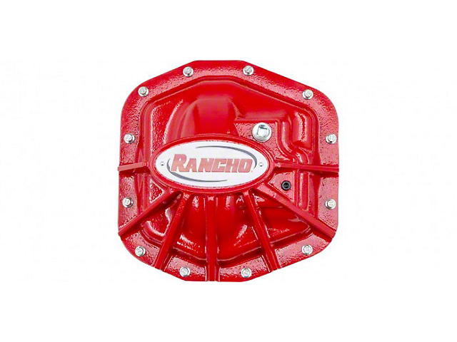 Rancho rockGEAR Dana 44 Front Differential Cover; Red (18-23 Jeep Wrangler JL Rubicon)
