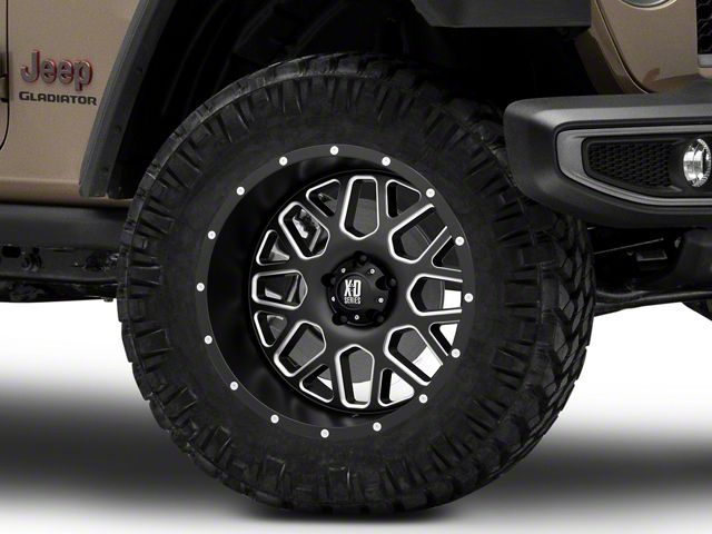 XD Grenade Satin Black Milled Wheel; 20x10 (20-24 Jeep Gladiator JT)