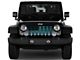 Grille Insert; Black American Flag with a Teal Fleck (20-24 Jeep Gladiator JT)