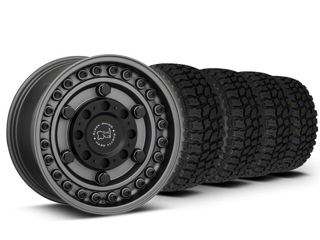 17x9 Black Rhino Armory Wheel & 35in Mudclaw Mud-Terrain Comp MTX Tire Package (20-24 Jeep Gladiator JT)