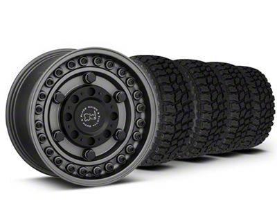 17x9 Black Rhino Armory Wheel - 35in 35x12.50R17 Mudclaw Mud-Terrain Comp MTX Tire; Wheel & Tire Package (20-24 Jeep Gladiator JT)