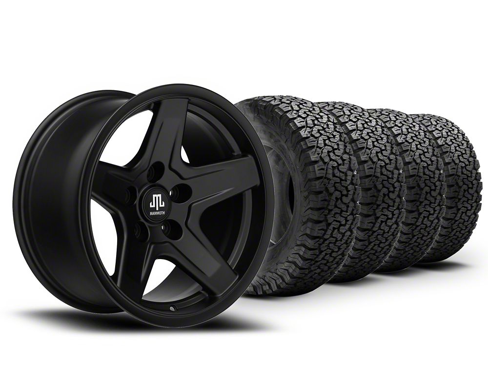 17x9 Mammoth Boulder Wheel & 34in BF Goodrich All-Terrain T/A KO Tire ...