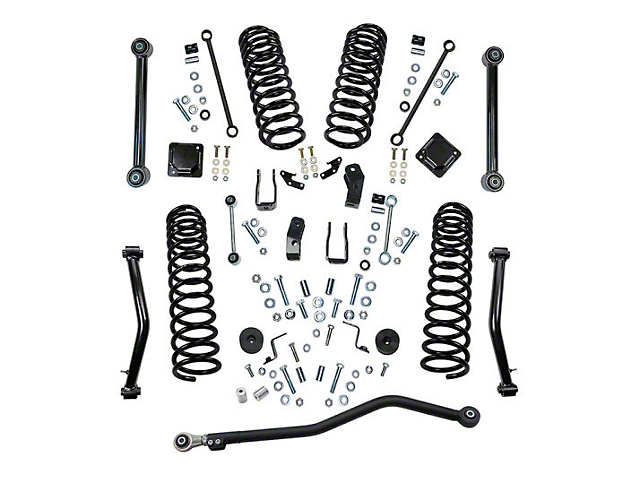 SuperLift 4-Inch Dual Rate Coil Suspension Lift Kit with Shock Relocation Brackets (20-23 Jeep Gladiator JT, Excluding Mojave)