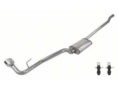 Pypes Street Pro Single Exhaust System with Polished Tip; Side Exit (20-23 3.6L Jeep Gladiator JT Launch Edition, Rubicon)
