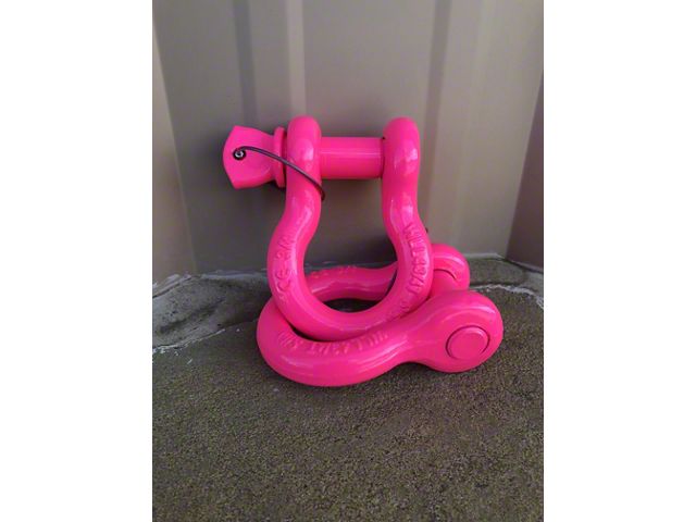 3/4-Inch D-Ring Shackles; Pink