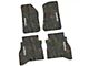 FLEXTREAD Factory Floorpan Fit Tire Tread/Scorched Earth Scene Front and Rear Floor Mats with White Gladiator Insert; Rugged Woods (20-24 Jeep Gladiator JT)