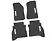 FLEXTREAD Factory Floorpan Fit Tire Tread/Scorched Earth Scene Front and Rear Floor Mats with White Willys Insert; Black (20-24 Jeep Gladiator JT)
