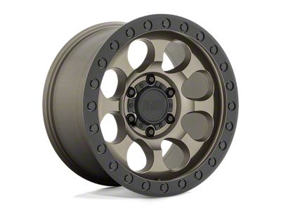 Black Rhino Riot Matte Bronze with Black Ring and Bolts Wheel; 17x8.5 (20-24 Jeep Gladiator JT)