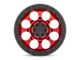 Black Rhino Riot Candy Red with Black Ring and Bolts Wheel; 17x9 (20-24 Jeep Gladiator JT)
