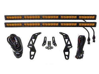 Diode Dynamics SS30 30-Inch Bumper Mount Dual LED Light Bar Kit; Amber Driving (18-24 Jeep Wrangler JL)