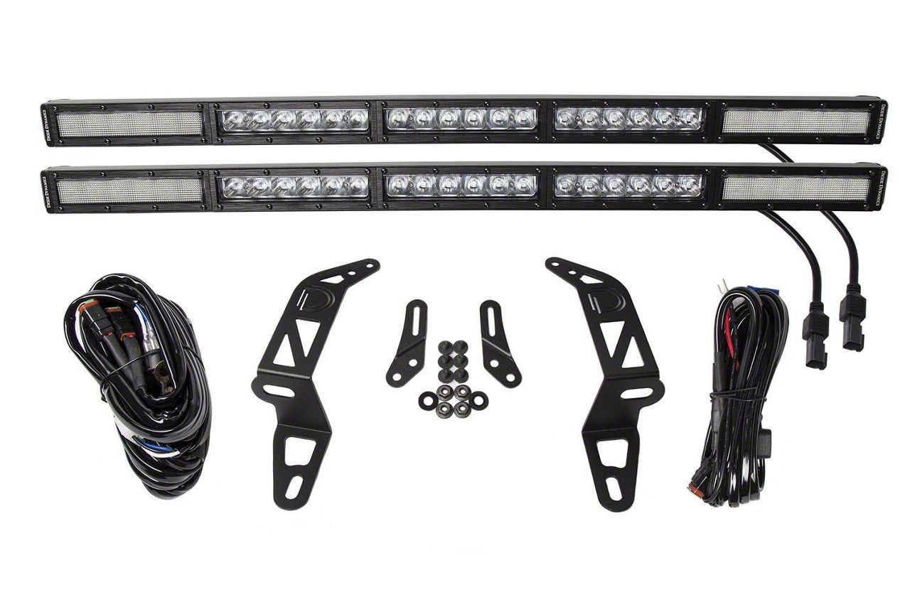 Diode Dynamics SS30 30-Inch Bumper Mount Dual LED Light Bar Kit; White Combo (18-23 Jeep Wrangler JL)