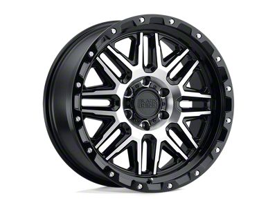 Black Rhino Alamo Gloss Black with Machined Face and Stainless Bolts Wheel; 18x9 (20-24 Jeep Gladiator JT)