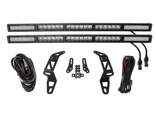Diode Dynamics SS30 30-Inch Bumper Mount Dual LED Light Bar Kit; White Combo (18-24 Jeep Wrangler JL)