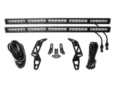 Diode Dynamics SS30 30-Inch Bumper Mount Dual LED Light Bar Kit; White Driving (20-24 Jeep Gladiator JT)