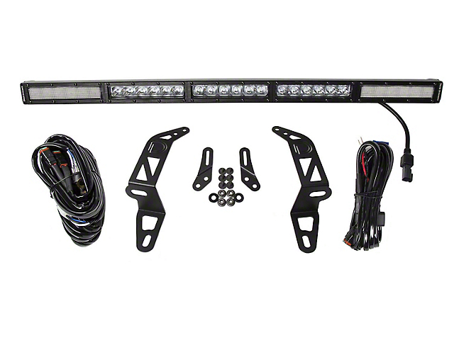 Diode Dynamics SS30 30-Inch Bumper Mount Single LED Light Bar Kit; White Combo (18-23 Jeep Wrangler JL)