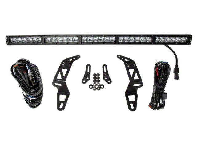 Diode Dynamics SS30 30-Inch Bumper Mount Single LED Light Bar Kit; White Driving (18-24 Jeep Wrangler JL)