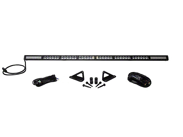 Diode Dynamics SS50 50-Inch Hood Mount LED Light Bar Kit; White Combo (18-23 Jeep Wrangler JL, Excluding 4xe)